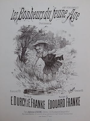 Seller image for FRANKE Edouard Les Bonheurs du Jeune Age Chant Piano for sale by partitions-anciennes