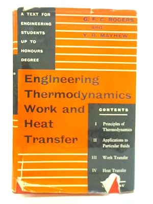 Bild des Verkufers fr Engineering Thermodynamics: Work and Heat Transfer zum Verkauf von World of Rare Books