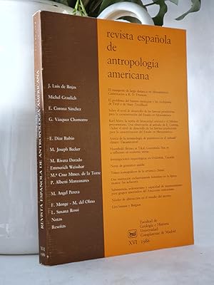 Revista Espanola de Antropologia Americana. - XVI / 1986. - (Trabajos y Conferencias).