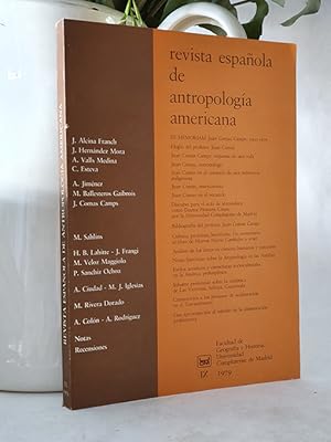 Revista Espanola de Antropologia Americana. - IX / 1979. - (Trabajos y Conferencias).