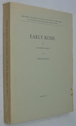 Bild des Verkufers fr Early Rome V: The Written Sources zum Verkauf von Powell's Bookstores Chicago, ABAA