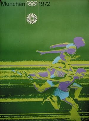 Werbeplakat Olympische Spiele München 1972 - Motiv Laufen, 84x60 cm