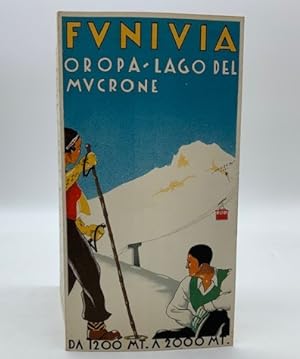 Funivia Oropa - Lago del Mucrone (Pieghevole pubblicitario illustrato da Franco Mosca)