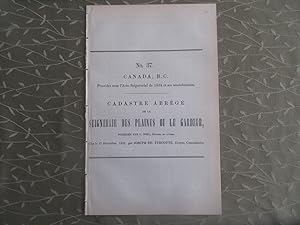 Cadastre abrégé #37 de la Seigneurie Des Plaines ou Le Gardeur possédée par L. Noël, Ecuyer, et a...