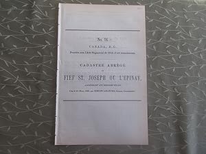 Cadastre abrégé #14 du Fief St-Joseph ou L'Épinay appartenant aux héritiers Stuart, procédés sous...