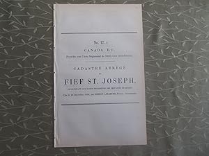 Cadastre abrégé #17B du Fief Saint Joseph appartenant aux dames religieuses des Ursulines de Québ...