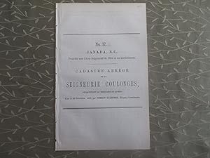 Cadastre abrégé #17D de la seigneurie Coulonges appartenant au Séminaire de Québec, procédés sous...