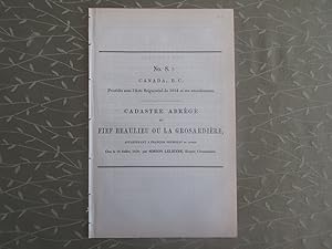 Cadastre abrégé #8B du fief Beaulieu ou La Grosardière appartenant à François Gourdeau et autres,...