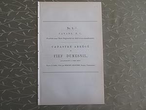 Cadastre abrégé #9A du fief Dumesnil appartenant à James Motz, procédés sous l'Acte seigneurial d...