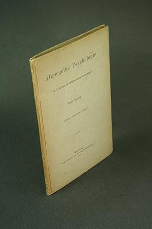 Immagine del venditore per Allgemeine Psychologie in Leitstzen zu akademischen Vorlesungen. venduto da Steven Wolfe Books