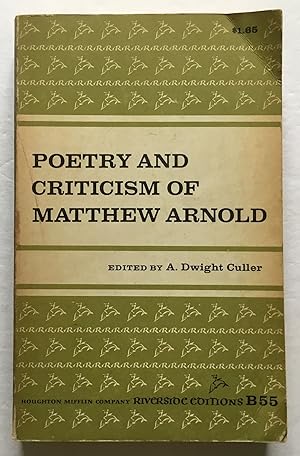 Bild des Verkufers fr Poetry and Criticism of Matthew Arnold. zum Verkauf von Monkey House Books