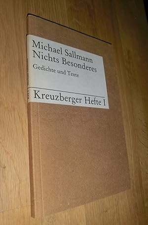 Seller image for Nichts Besonderes. Gedichte und Texte for sale by Dipl.-Inform. Gerd Suelmann