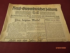 Neuß-Grevenbroicher Zeitung vom 30. Juni 1937. Zum letzten Male.