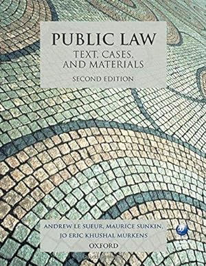 Bild des Verkufers fr Public Law Text, Cases, and Materials 2/e zum Verkauf von WeBuyBooks