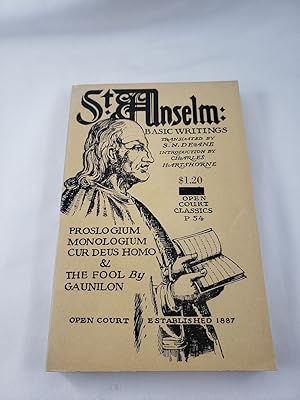 Seller image for St Anselm, basic writings: Proslogium, Etc for sale by Third Person Books