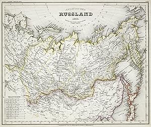 Bild des Verkufers fr Stahlstich- Karte, n. Radefeld aus Meyers Grosser Handatlas, "Asiatisches Russland .". zum Verkauf von Antiquariat Clemens Paulusch GmbH