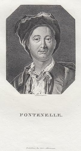 Seller image for Bernard le Bovier de Fontenelle (Rouen 11. 02. 1657 - 09. 01. 1757 Paris). Franz. Schriftsteller. Brustbild,. for sale by Antiquariat Clemens Paulusch GmbH