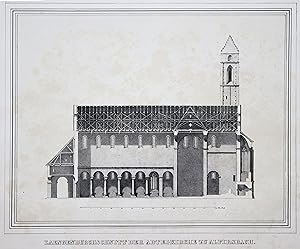 Bild des Verkufers fr Teilansicht, "Laengsdurchschnitt der Abtei-Kirche zu Alpirsbach". zum Verkauf von Antiquariat Clemens Paulusch GmbH