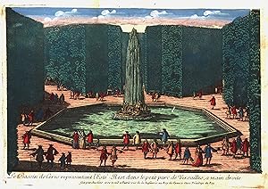 Bild des Verkufers fr Teilansicht, Park - Ceresbecken, "Le Bassin de Ceres representant l'Este, Il est dans le petit parc de Versailles a main droite". zum Verkauf von Antiquariat Clemens Paulusch GmbH