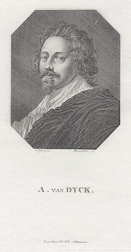 Bild des Verkufers fr Sir Anthonis van Dyck (Antwerpen 22. 03. 1599 -09. 12. 1641 London). Flm. Maler. Grafiker des flmischen Barock und Meisterschler von Peter Paul Rubens. Hofmaler Karl I. Brustbild,. zum Verkauf von Antiquariat Clemens Paulusch GmbH