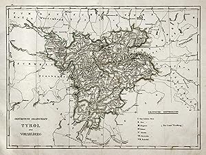 Bild des Verkufers fr Kupferstich- Karte, im Schulbcher-Verschlei, "Gefrstete Grafschaft Tyrol nebst Vorarlberg.". zum Verkauf von Antiquariat Clemens Paulusch GmbH