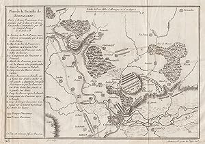 Bild des Verkufers fr Plan de la Bataille de Zorndorff . 25 Aout 1758. zum Verkauf von Antiquariat Clemens Paulusch GmbH