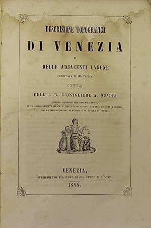 Seller image for Descrizione topografica di Venezia e delle adjacenti lagune. 6 Bde. for sale by Antiquariat Clemens Paulusch GmbH