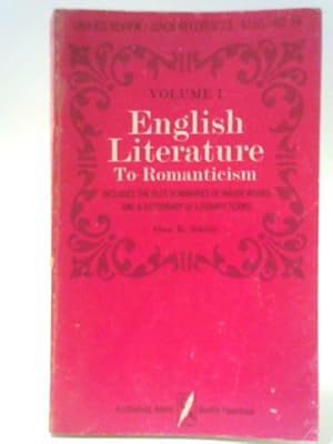 Bild des Verkufers fr English Literature To Romanticism Volume 1 zum Verkauf von World of Rare Books