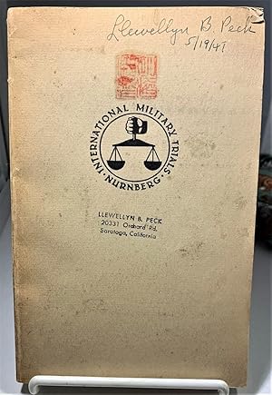 Bild des Verkufers fr Nazi Conspiracy And Aggression Opinion and Judgement zum Verkauf von S. Howlett-West Books (Member ABAA)