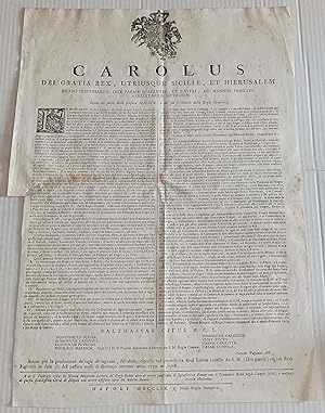 Real Editto Proibizione tagli dei legnami Napoli Regia Stamperia 1759 Majorino