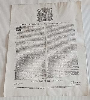 Carolus Secundus Ducato di Milano Pane forense GRIDARIO Malatesta 1692