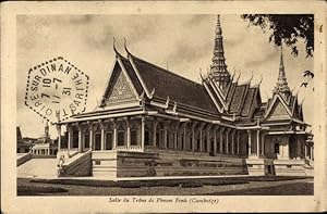 Bild des Verkufers fr Ansichtskarte / Postkarte Phnom Penh Kambodscha, Salle du Trone, Tempel zum Verkauf von akpool GmbH