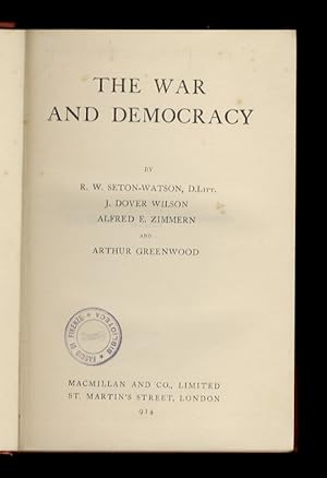 Immagine del venditore per The War and Democracy. venduto da Libreria Oreste Gozzini snc