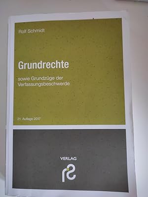 Seller image for Grundrechte sowie Grundzge der Verfassungsbeschwerde. von Prof. Dr. jur., Hochschule fr Angewandte Wissenschaften, Hamburg for sale by Antiquariat-Fischer - Preise inkl. MWST