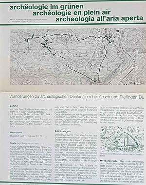 Bild des Verkufers fr archologie im grnen = archologie en plein air = Archeologia all aria aperta. Wanderungen zu archologischen Denkmlern bei Aesch und Pfeffingen BL. zum Verkauf von Logo Books Buch-Antiquariat