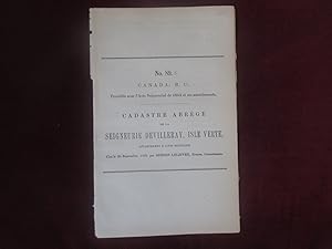Cadastre abrégé #89B de la Seigneurie Devilleray, Isle Verte, procédés sous l'Acte seigneurial de...
