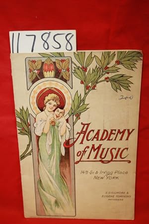 Image du vendeur pour Academy of Music 14th St and Irving Place, New York [full page ads for Murad Cigarettes, Little Cigars, Wilson Whiskey] mis en vente par Princeton Antiques Bookshop