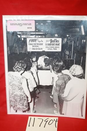 Seller image for Hard Day Night Tickets For Sale in Front of Steel Pier [Beatlemania] photograph for sale by Princeton Antiques Bookshop