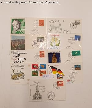 Konvolut von 9 Ersttagsbriefen: Adenauer, Rechnungshof, Berlin, Stuttgart, Funkausstellung, Katho...