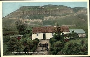 Bild des Verkufers fr Ansichtskarte / Postkarte Sligo Irland, a cottage on the mountain side, Esel zum Verkauf von akpool GmbH