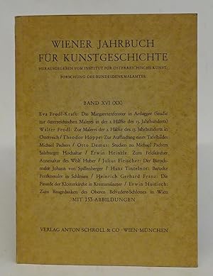 Bild des Verkufers fr Wiener Jahrbuch fr Kunstgeschichte, Bd. XVI. Mit 153 Abb. zum Verkauf von Der Buchfreund