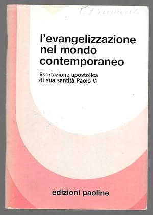 Image du vendeur pour L'evangelizzazione nel mondo contemporaneo mis en vente par Sergio Trippini