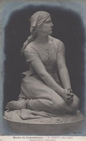 Joan Of Arc Statue Luxembourg Museum Antique Postcard