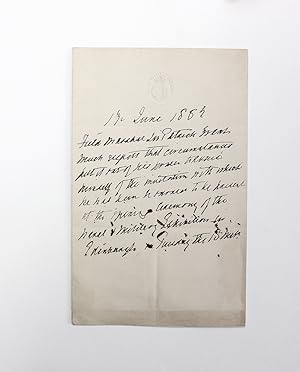 Immagine del venditore per An Original Royal Chelsea Hospital Letter Headed Paper Signed and Written Letter by Field Marshal Sir Patrick Grant venduto da Lasting Words Ltd