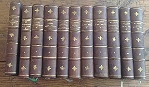 Oeuvres Complètes de OZANAM .Antoine - Frédéric . ( 1813 - 1853 ) en 11 volumes reliés .
