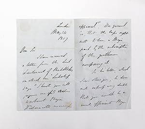 Bild des Verkufers fr An Original Letter Signed and Written by Lieutenant-General Arthur Richard Wellesley, 2nd Duke of Wellington zum Verkauf von Lasting Words Ltd