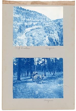 ARIZONA - EARLY 1900s CYANOTYPE PHOTO ALBUM PAGE
