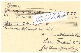 Bild des Verkufers fr WALDEMAR WENDLAND (1873-1947) deutscher Komponist, Kompositionsunterricht bei Engelbert Humperdinck, Theaterkapellmeister in Frankfurt am Main, heiratete 1904 die Schauspielerin und Schriftstellerin Olga Wohlbrck zum Verkauf von Herbst-Auktionen