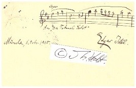 Immagine del venditore per EDGAR ISTEL (1880-1948 Miami/Florida) Professor Dr., deutscher Komponist und Musikwissenschaftler, Dozent fr Musiksthetik venduto da Herbst-Auktionen