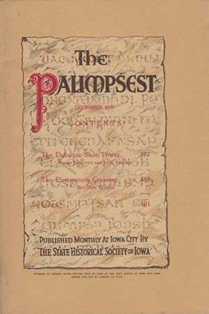 Seller image for The Palimpsest - Volume 30 Number 12 - December 1949 for sale by The Haunted Bookshop, LLC
